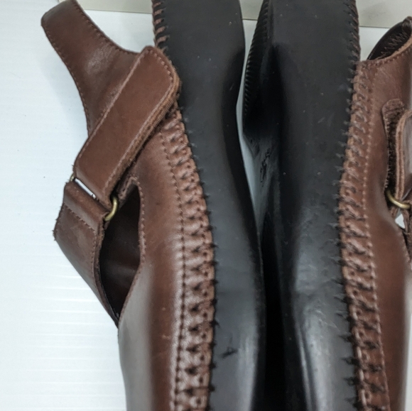 Naturalizer women's dune acorn leather slingback comfort sandals brown shoes 7 - Picture 10 of 13